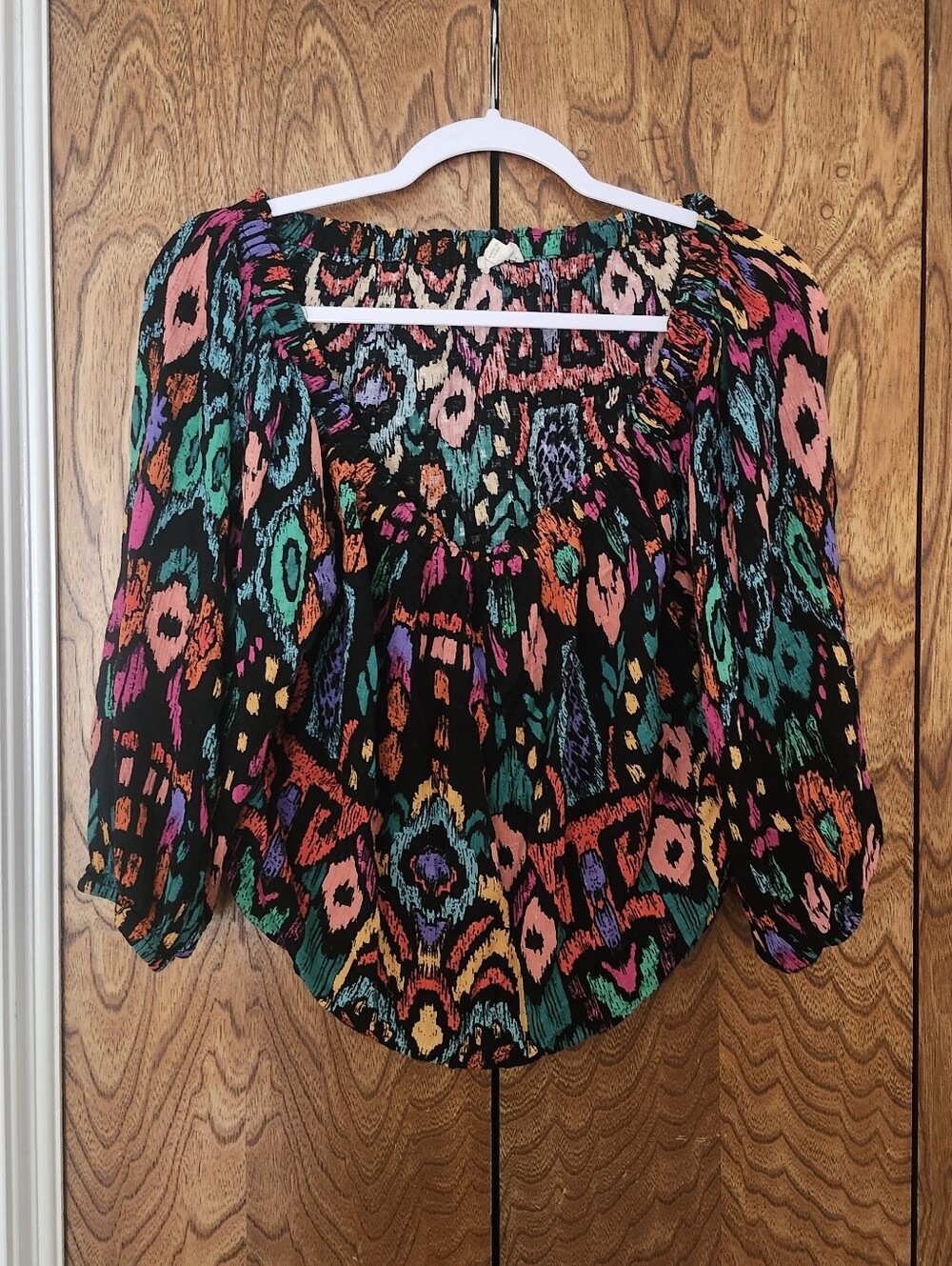 Multicolor Printed Elastic-Waist Skirt